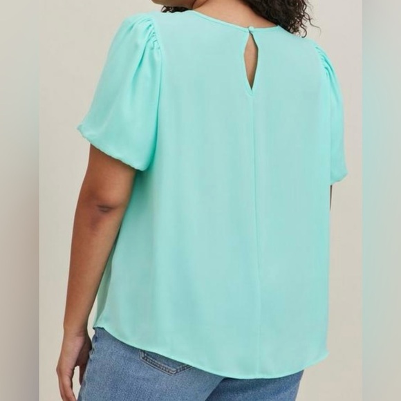TORRID Women’s Plus Size Abbey Georgette Puff Sleeve Blouse Size 5 - Picture 3 of 6